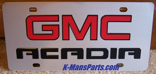 GMC Acadia (red/black) S/S plate
